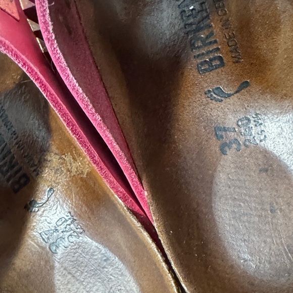 Birkenstock Rockstar Barbie Pink gold Studded Sandals Size 37 - Picture 6 of 9